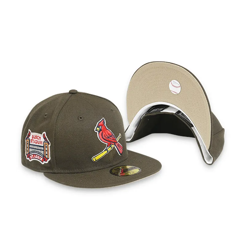 [70693442] St. Louis Cardinals  Busch Stadium Brown 59FIFTY Men's Fitted Hat