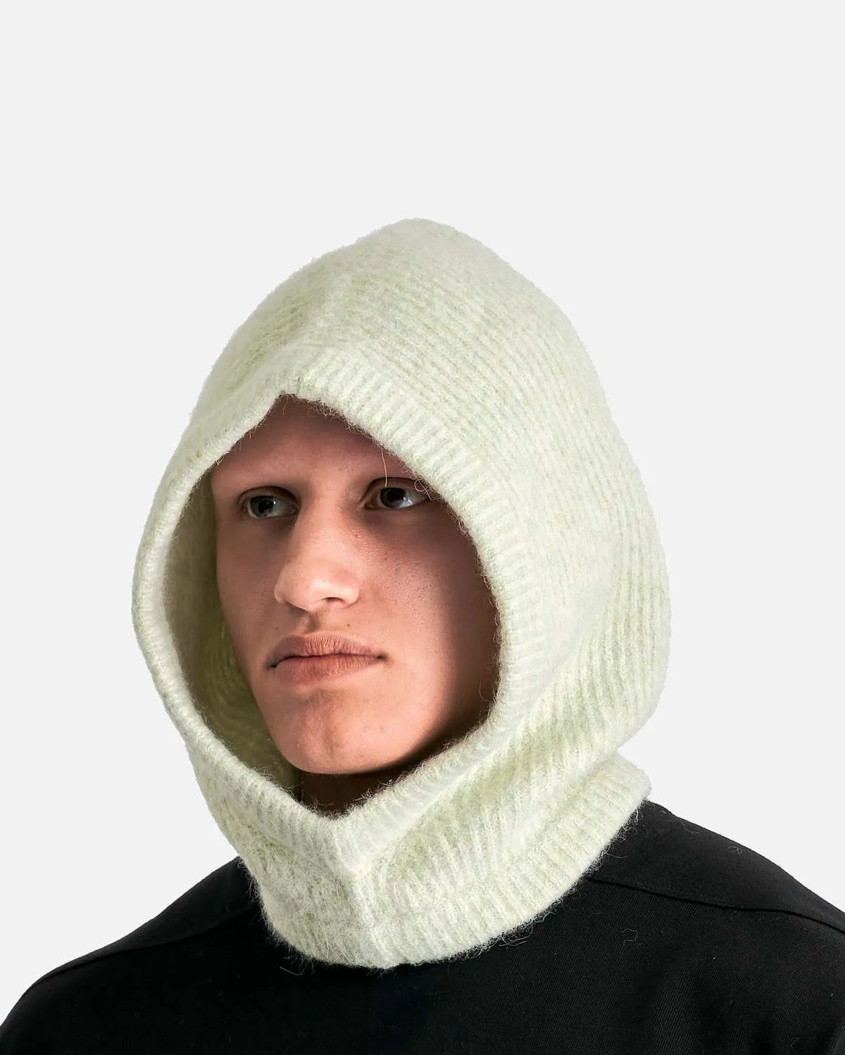 Alpaca Hood - Pale Green