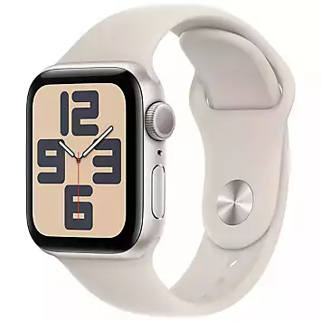 Apple Watch SE GPS 40mm Starlight Aluminium Case with Starlight Sport Band - M/L | Kaleidoscope