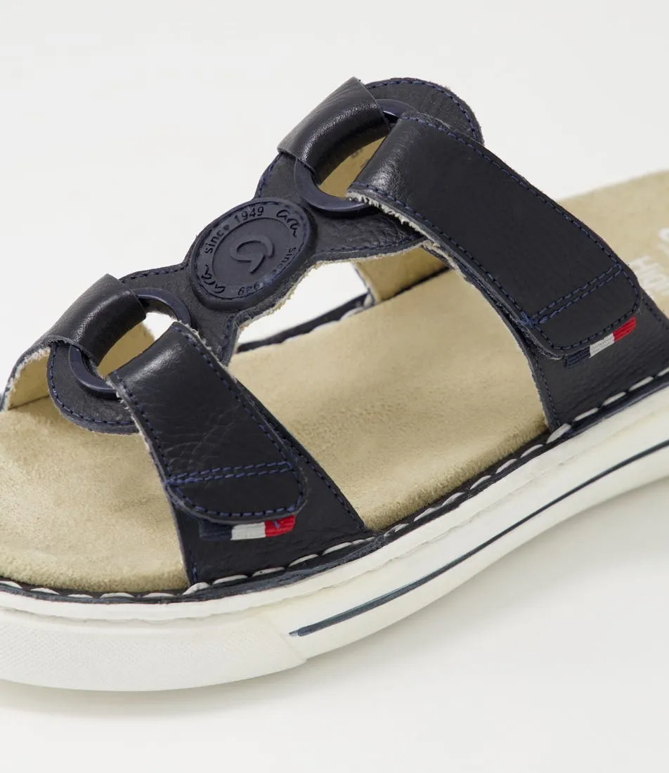 ARA Courtyard S 10 Navy Leather Sandals