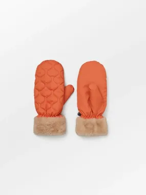 Beck Sondergaard Makara Puff Mittens - Orange Pepper