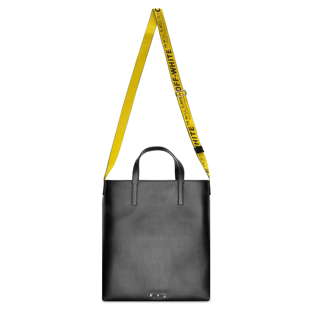 Binder Diag Saffiano Tote - Black/White