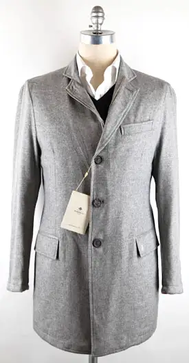 Borrelli Light Gray Coat – Size: 40 US / 50 EU