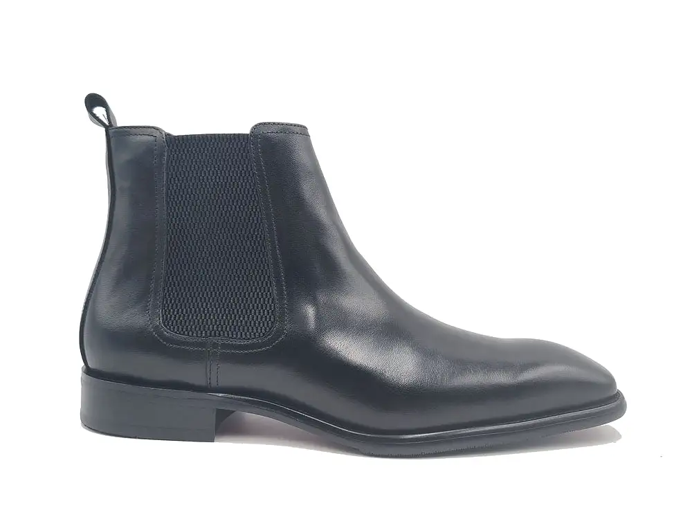 Calfskin Leather Chelsea Boot