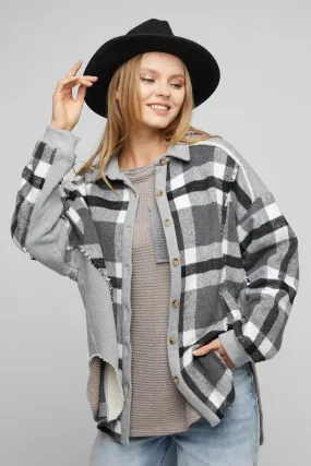 Charcoal Plaid Shacket