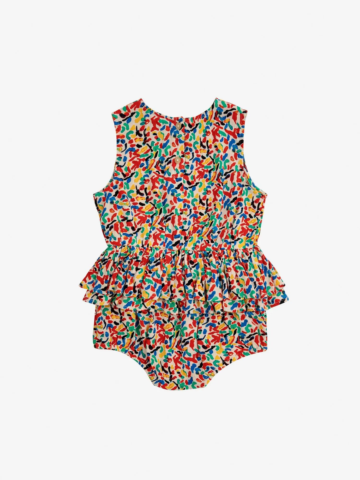 Confetti All Over Ruffle Woven Baby Romper