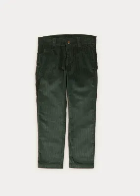 Corduroy Five Pocket Trousers In Green (4-10yrs)