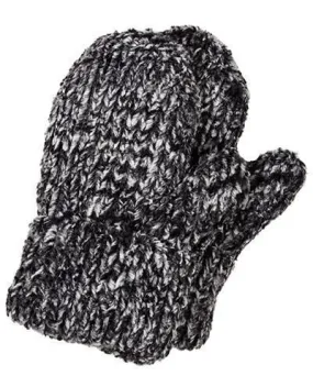 Cozy Cable in Ash Luxury Faux Fur Mittens