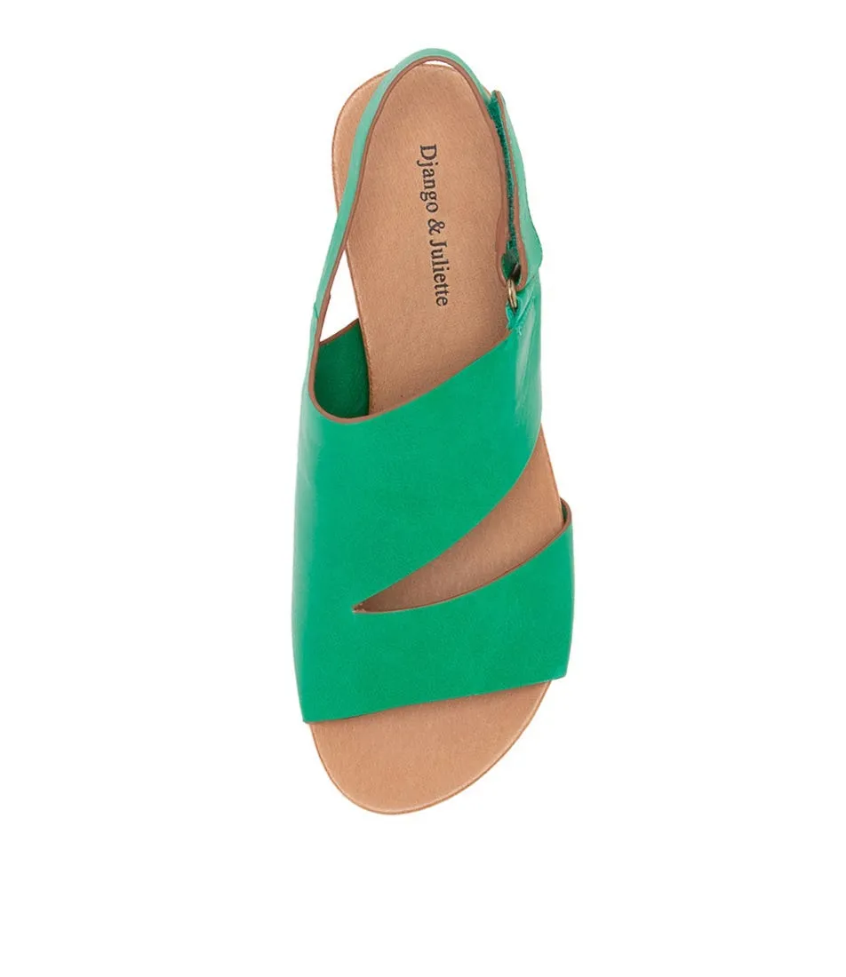 DJANGO & JULIETTE Allisery Spearmint Leather Sandals Ws