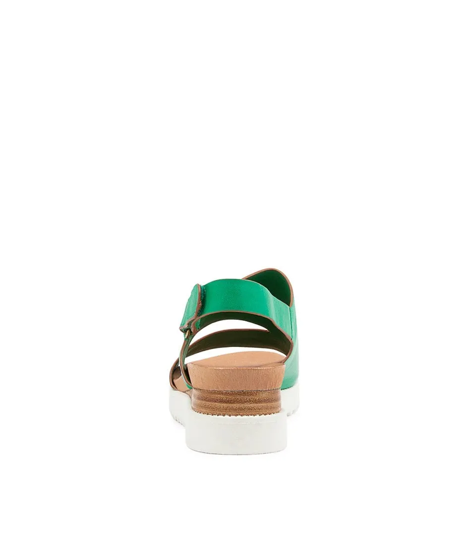 DJANGO & JULIETTE Allisery Spearmint Leather Sandals Ws