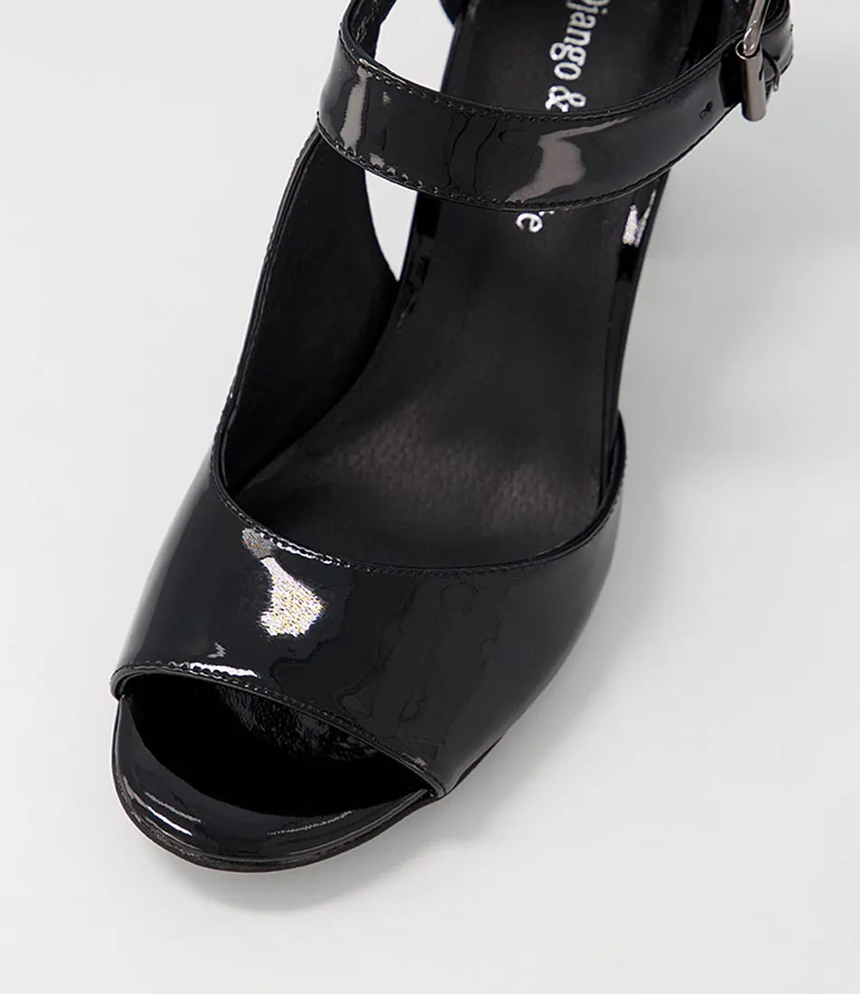 DJANGO & JULIETTE Carlee Black Patent Leather Sandals