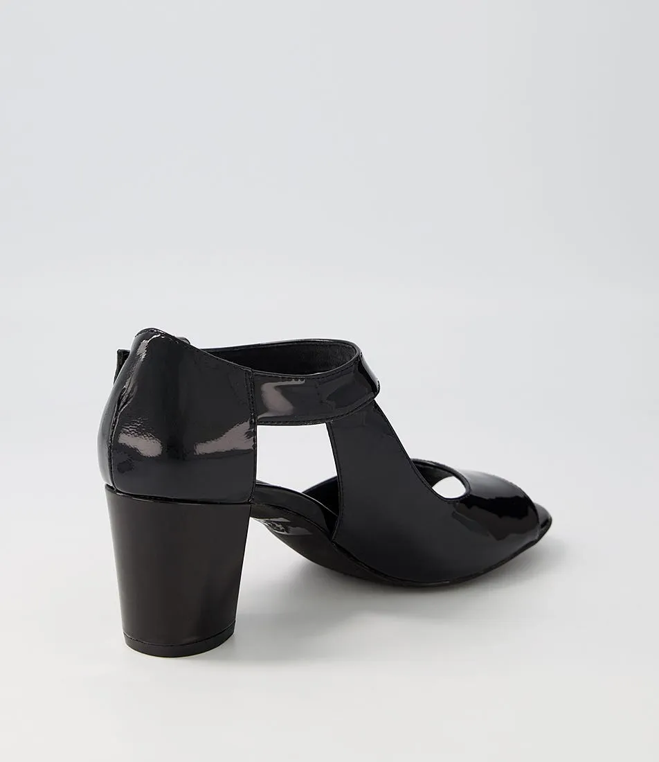 DJANGO & JULIETTE Carlee Black Patent Leather Sandals