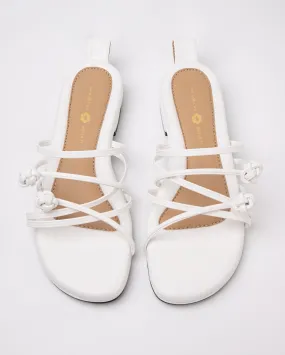 Double Chinese Knot Flats (White Leather)