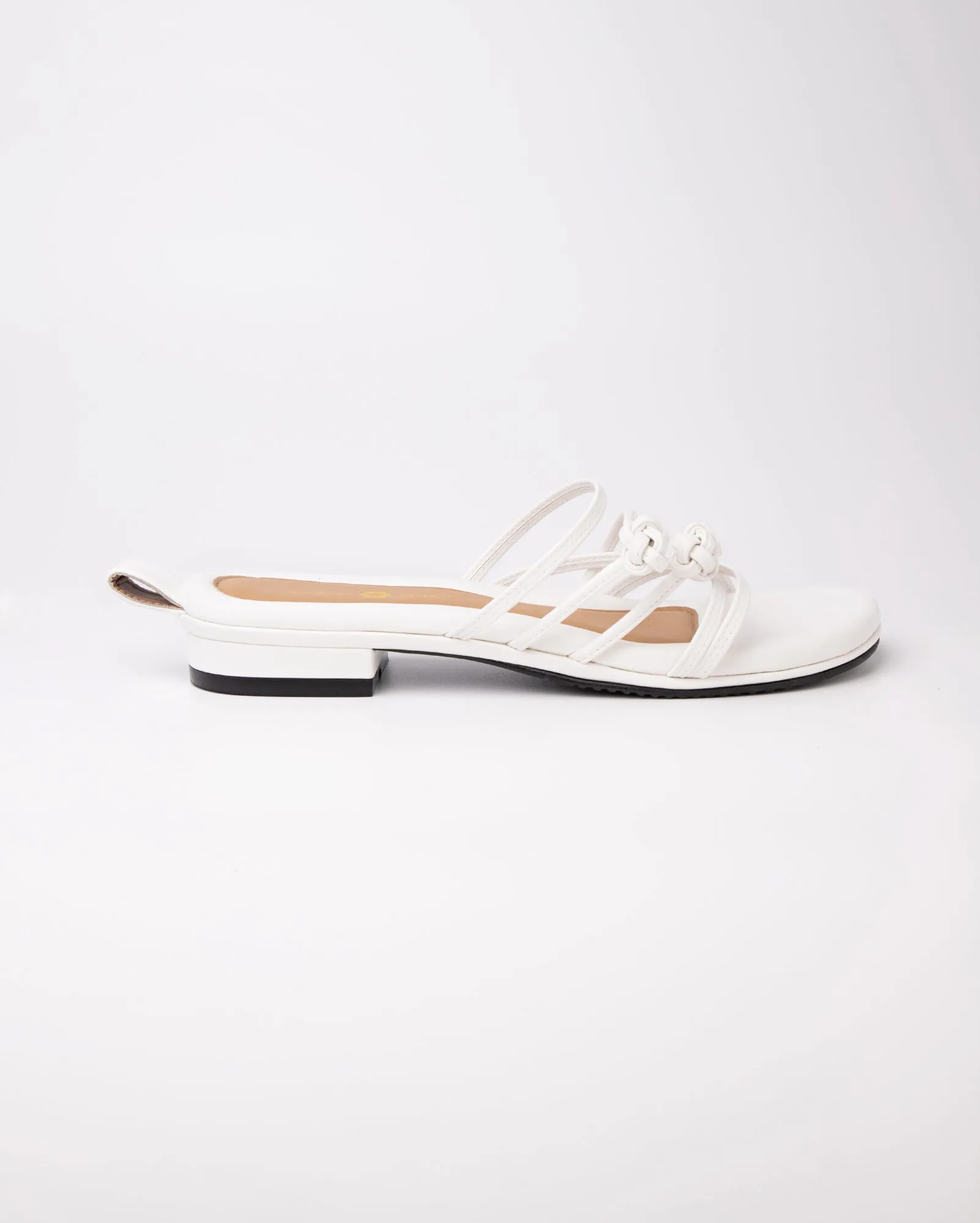 Double Chinese Knot Flats (White Leather)