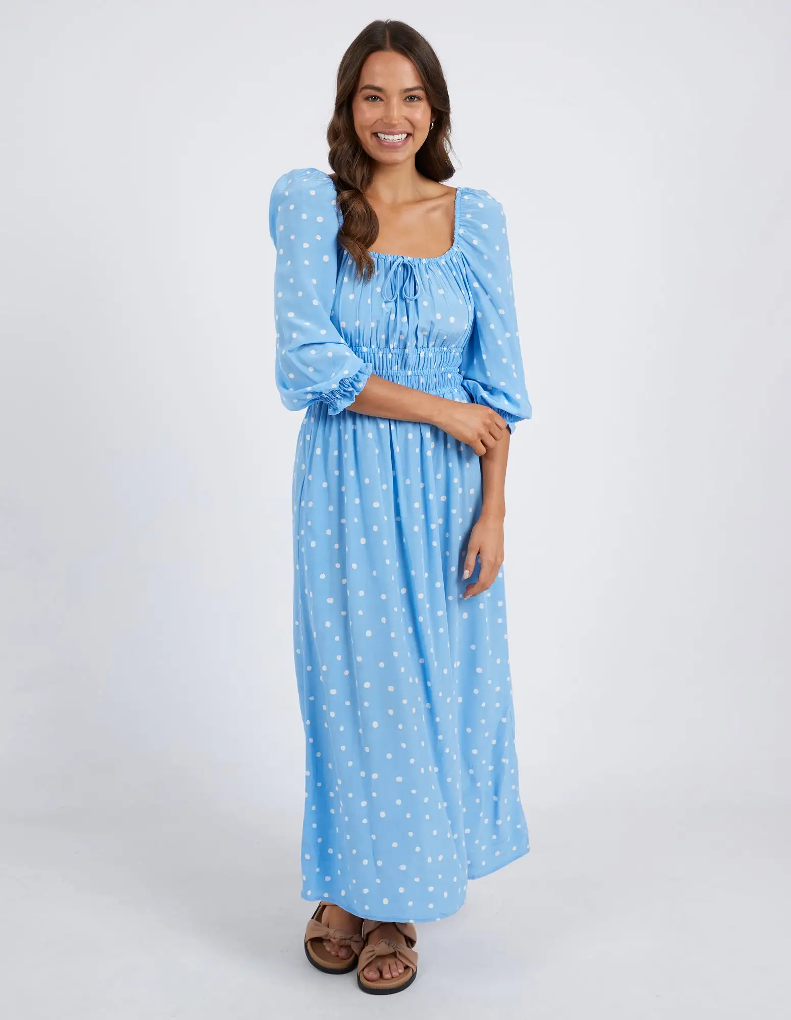 Elm Romy Spot Dress - Azure Blue