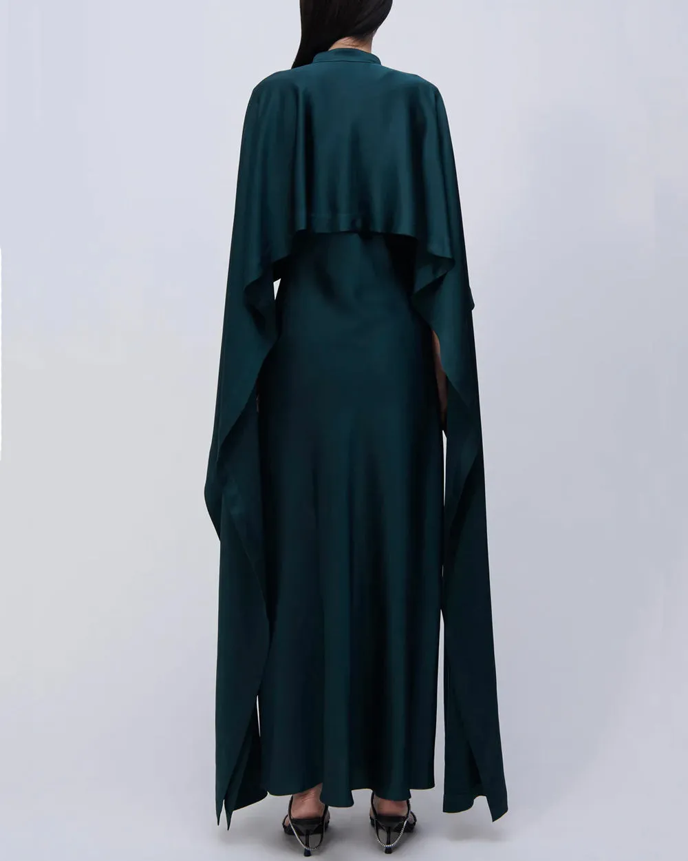 Emerald Amory Cape Dress