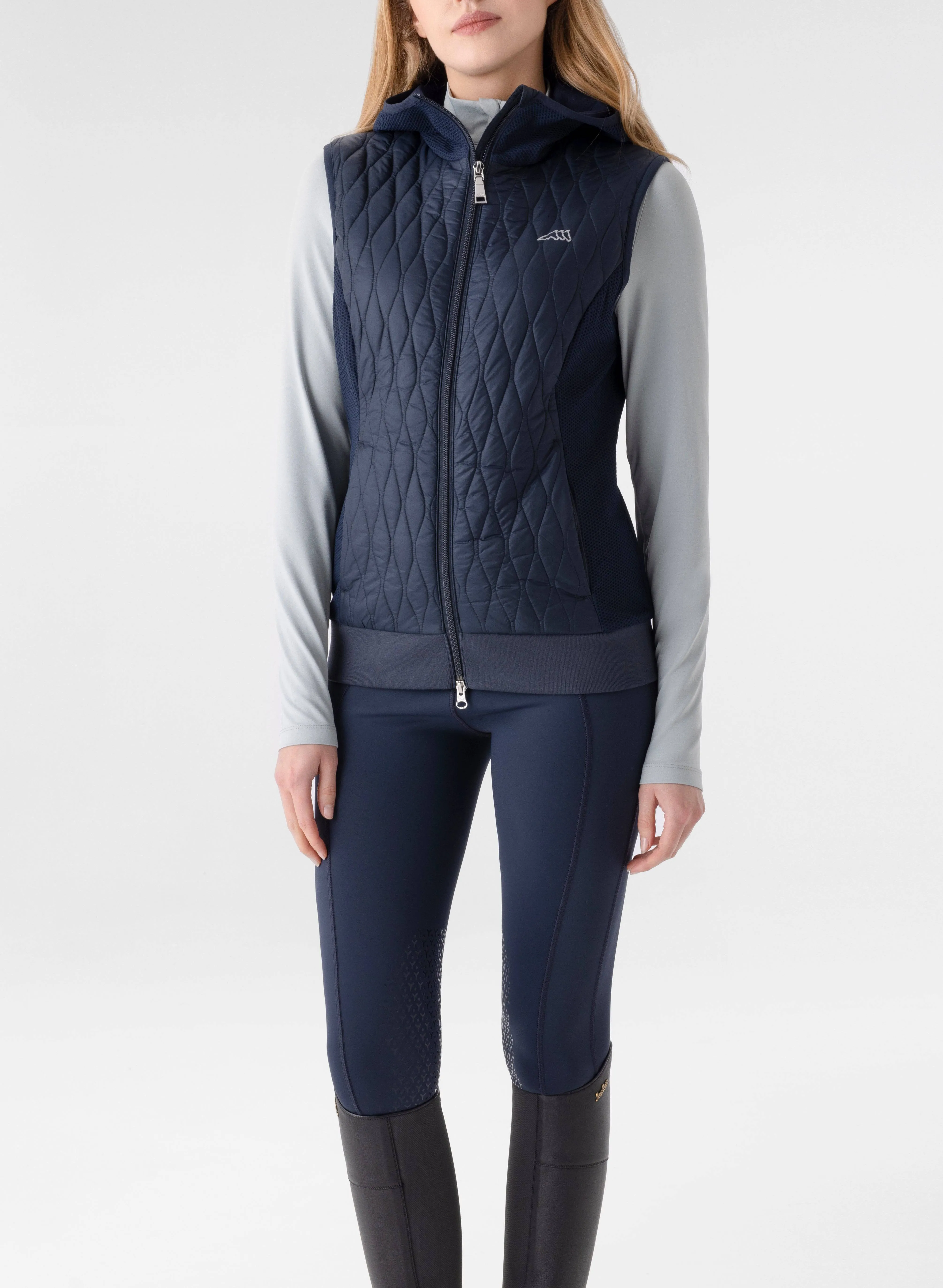 Equiline - EBLYEV Women's Eco-Duvet & Softshell Vest with Hood SS24