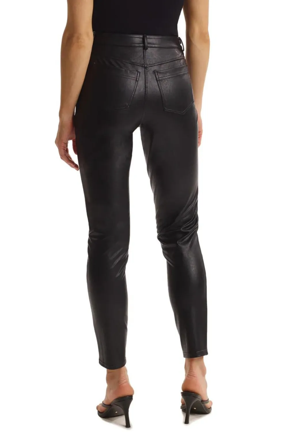 Faux Leather Five Pocket Pant