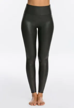 Faux Leather Leggings-Black