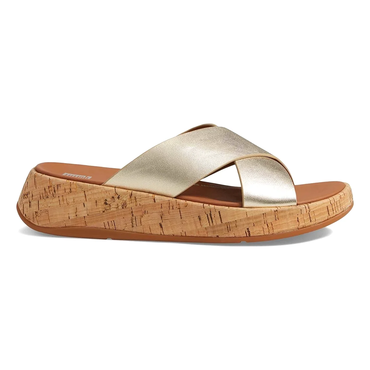 FitFlop Women's F-Mode Flatform Platino Slide