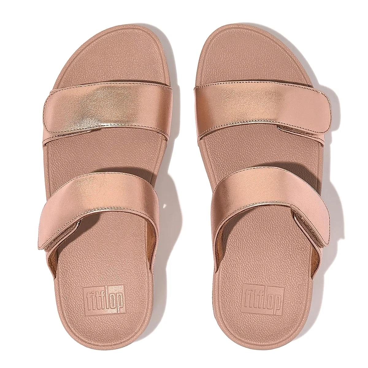 FitFlop Women's Lulu Adjustable Rose Gold Slide