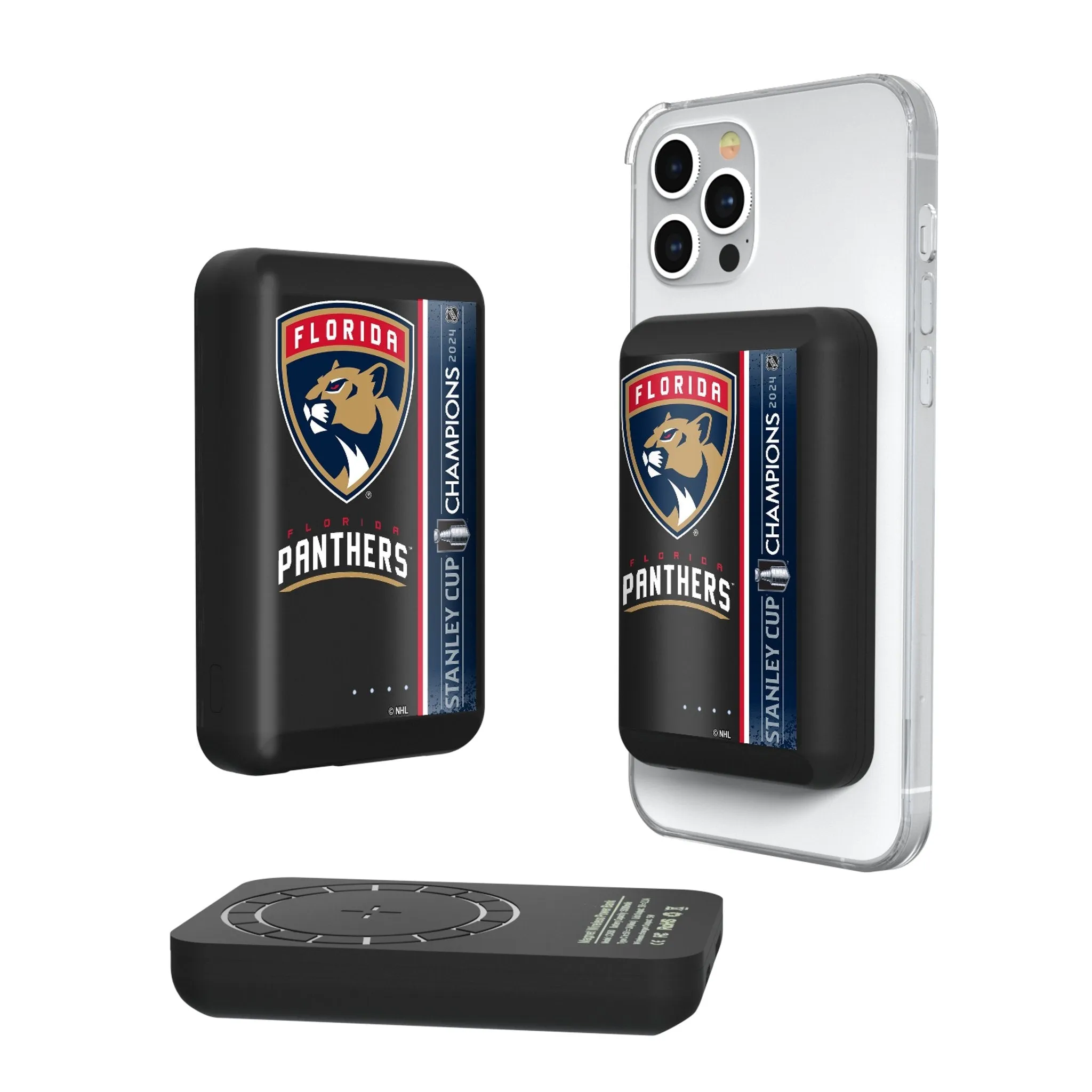 Florida Panthers 2024 Stanley Cup Wireless Mag Power Bank