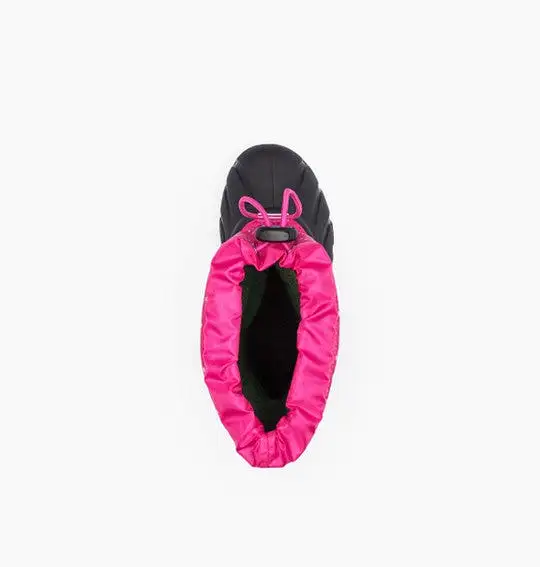 Flurry Printed Kid's Insulated Snow Boot - Fuchsia/Dots