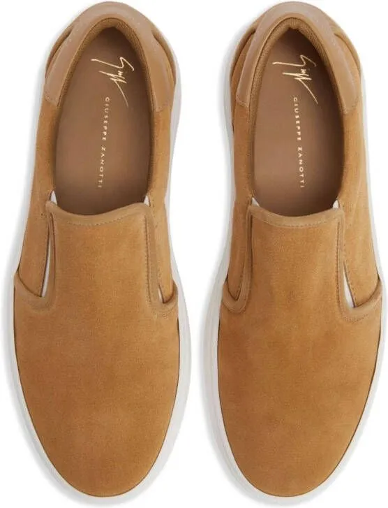 Giuseppe Zanotti Gz 94 slip-on suede sneakers Brown