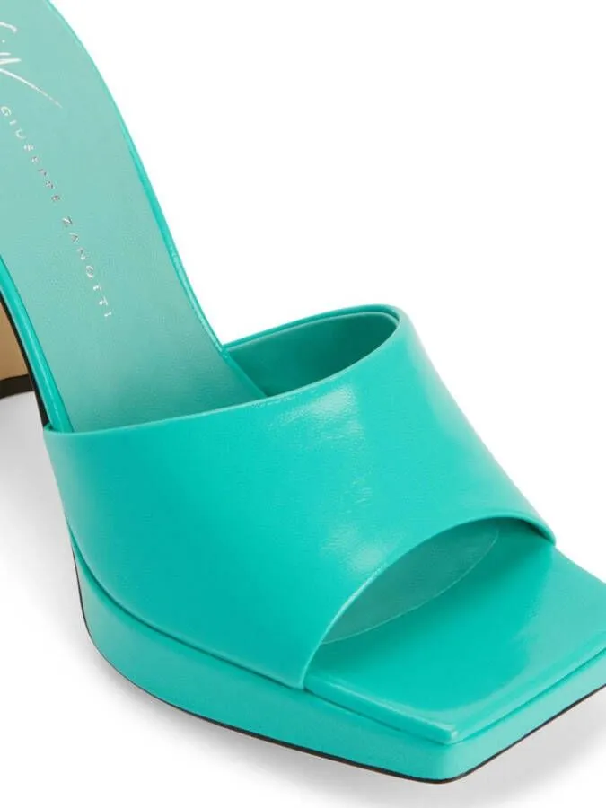 Giuseppe Zanotti Solhene 100mm platform leather sandals Green