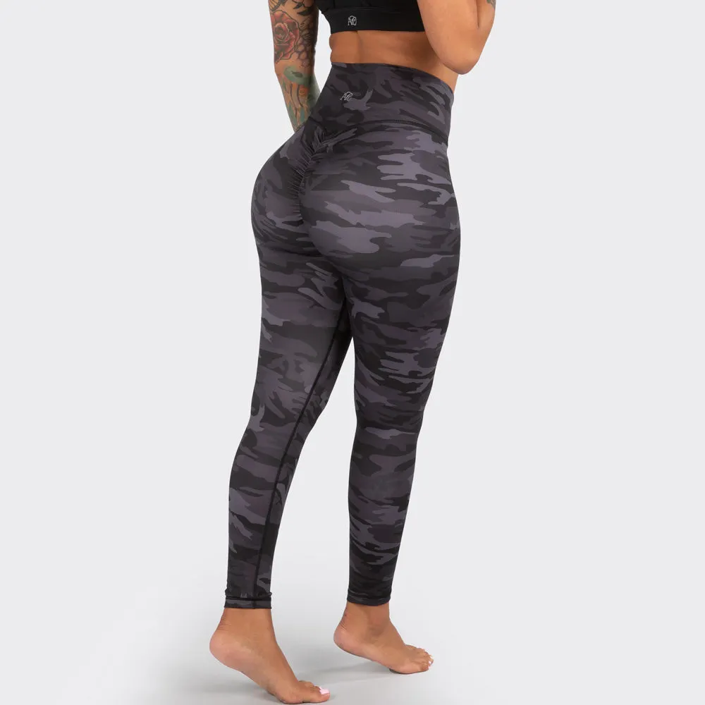 Gray Camo Scrunch Booty Leggings