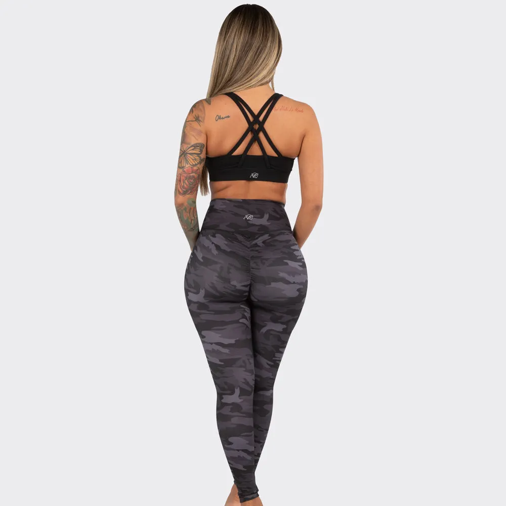 Gray Camo Scrunch Booty Leggings