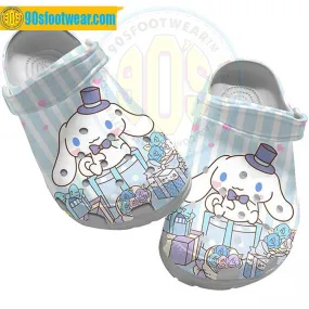 Hello Kitty Crocs – Cinnamaroll Blue White Line Pattern Crocband Clog Shoes – 90sfootwear