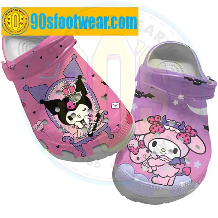 Hello Kitty Crocs – Couple My Melody and Kuromi Crocband Clog Shoes – 90sfootwear