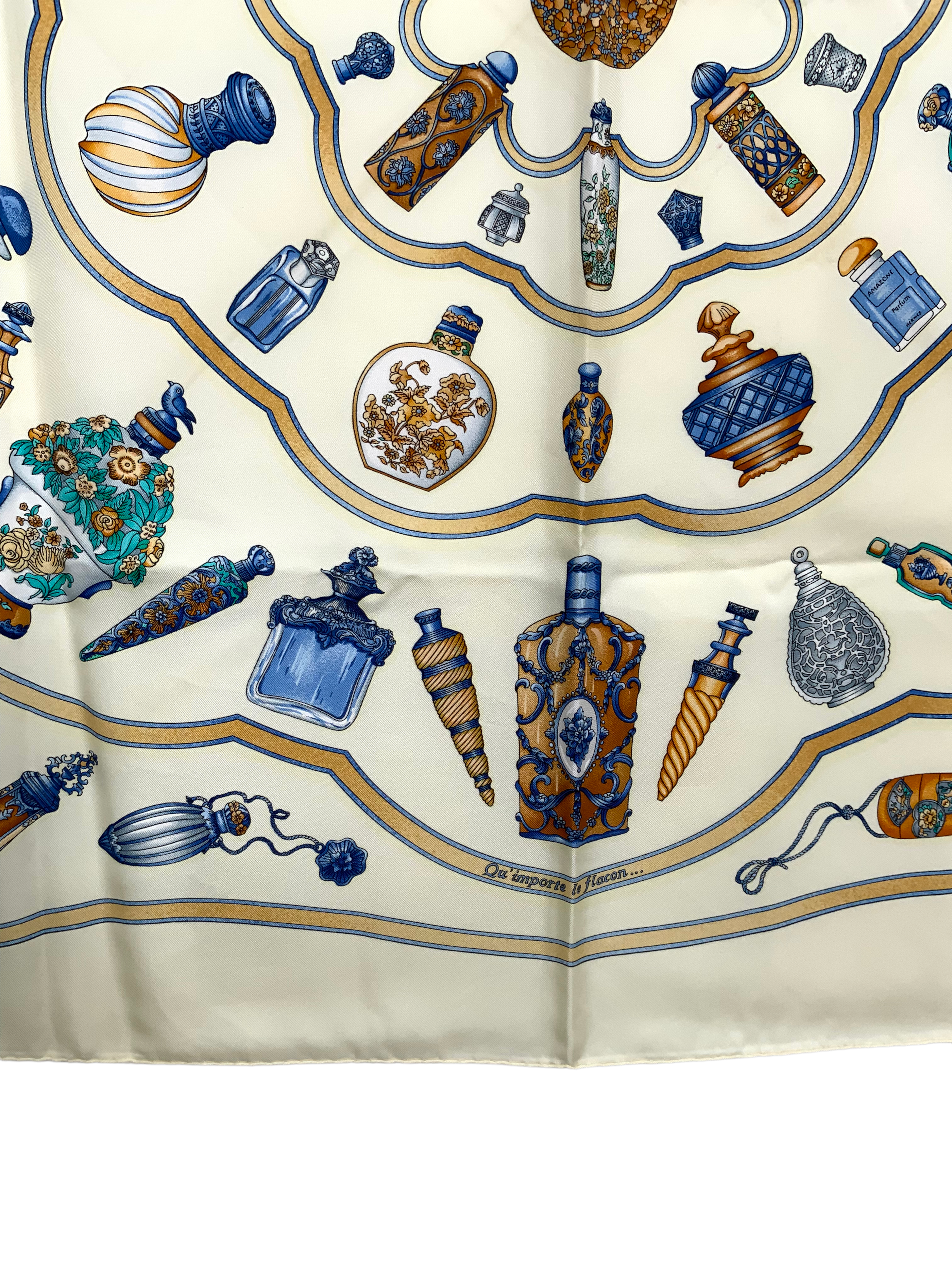 Hermes Qu' Importe Le Flacon Silk Scarf 90