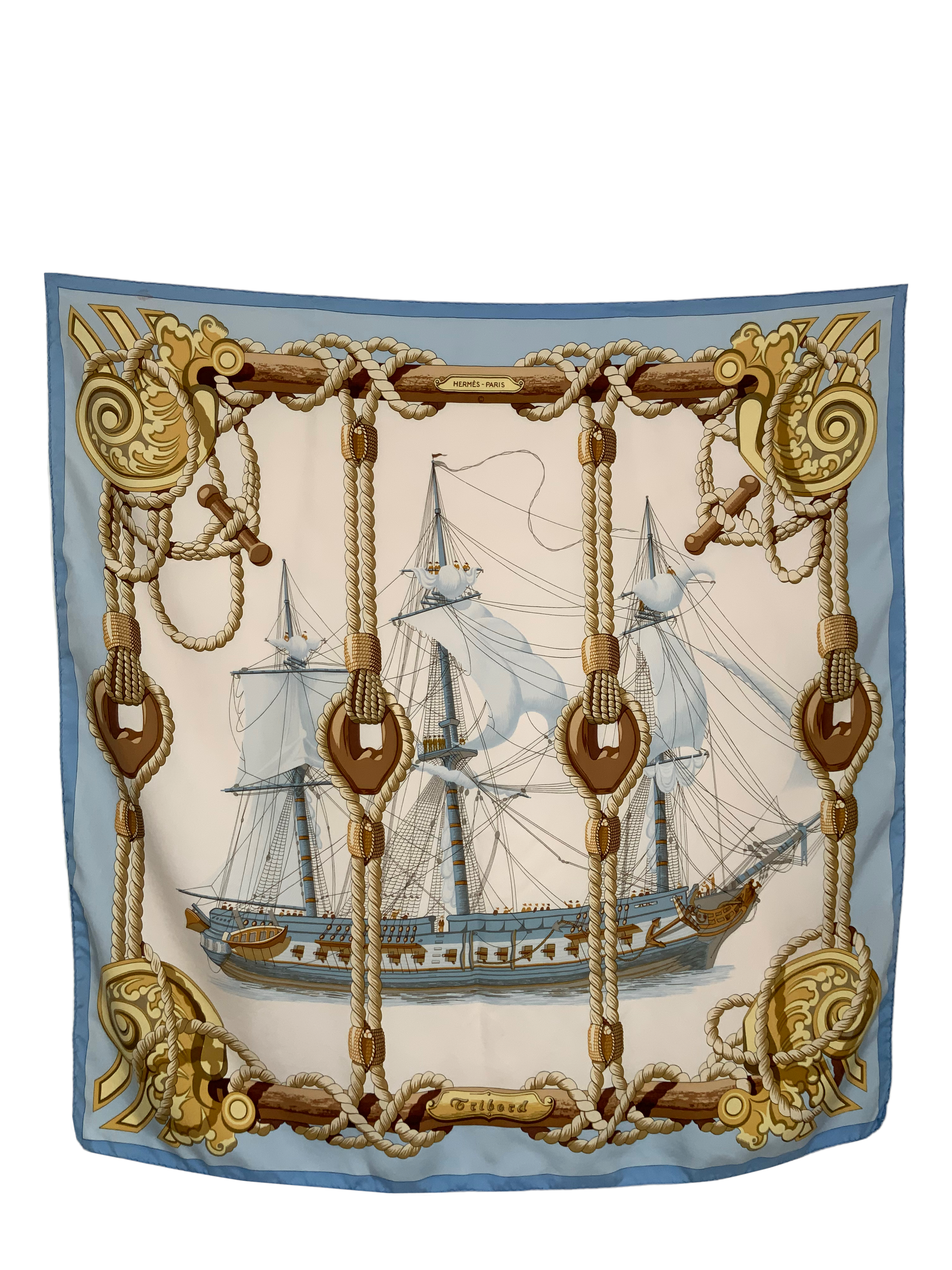 Hermes Tribord Silk Scarf 90