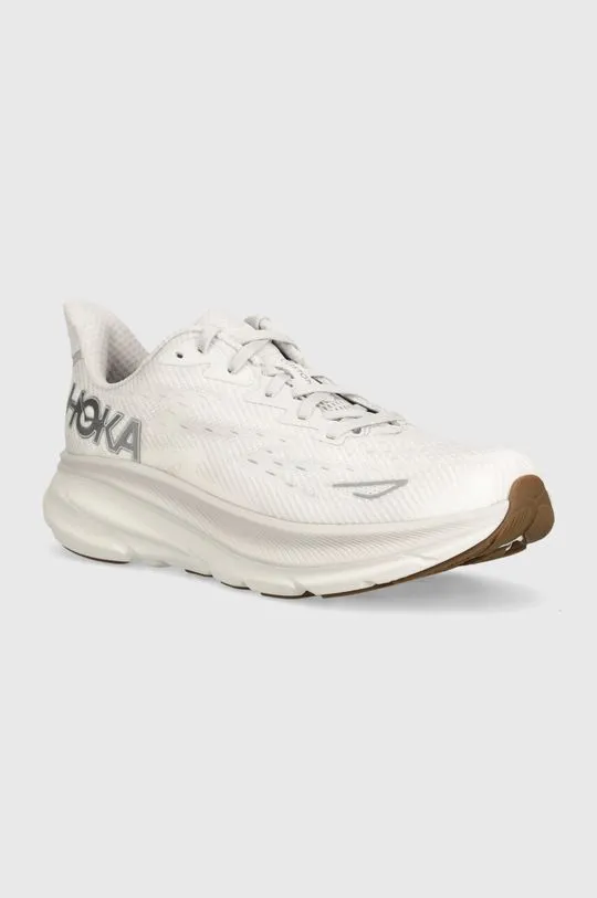 Hoka One One running shoes Clifton 9 beige color