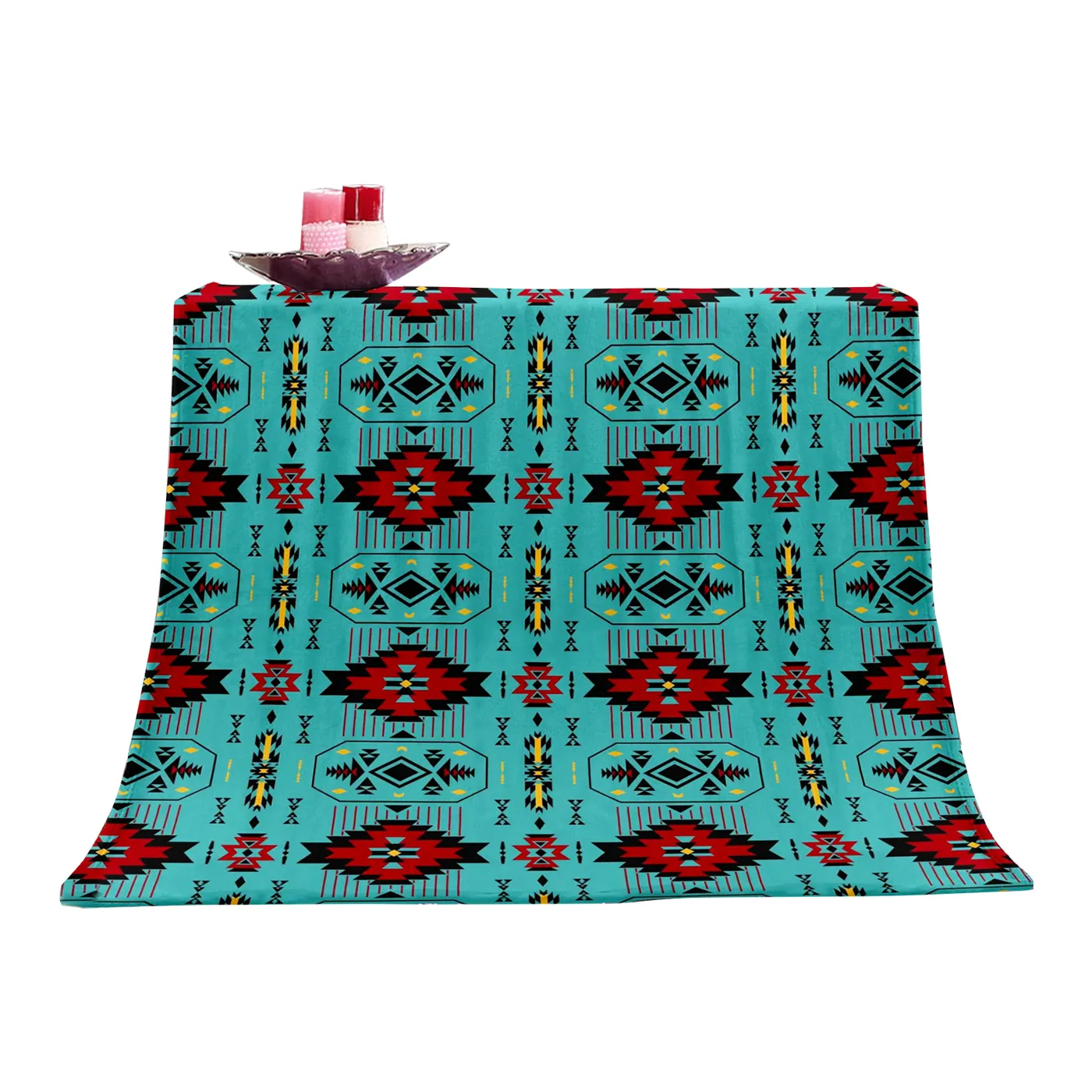 Indigenous Art Sherpa Throw Blanket