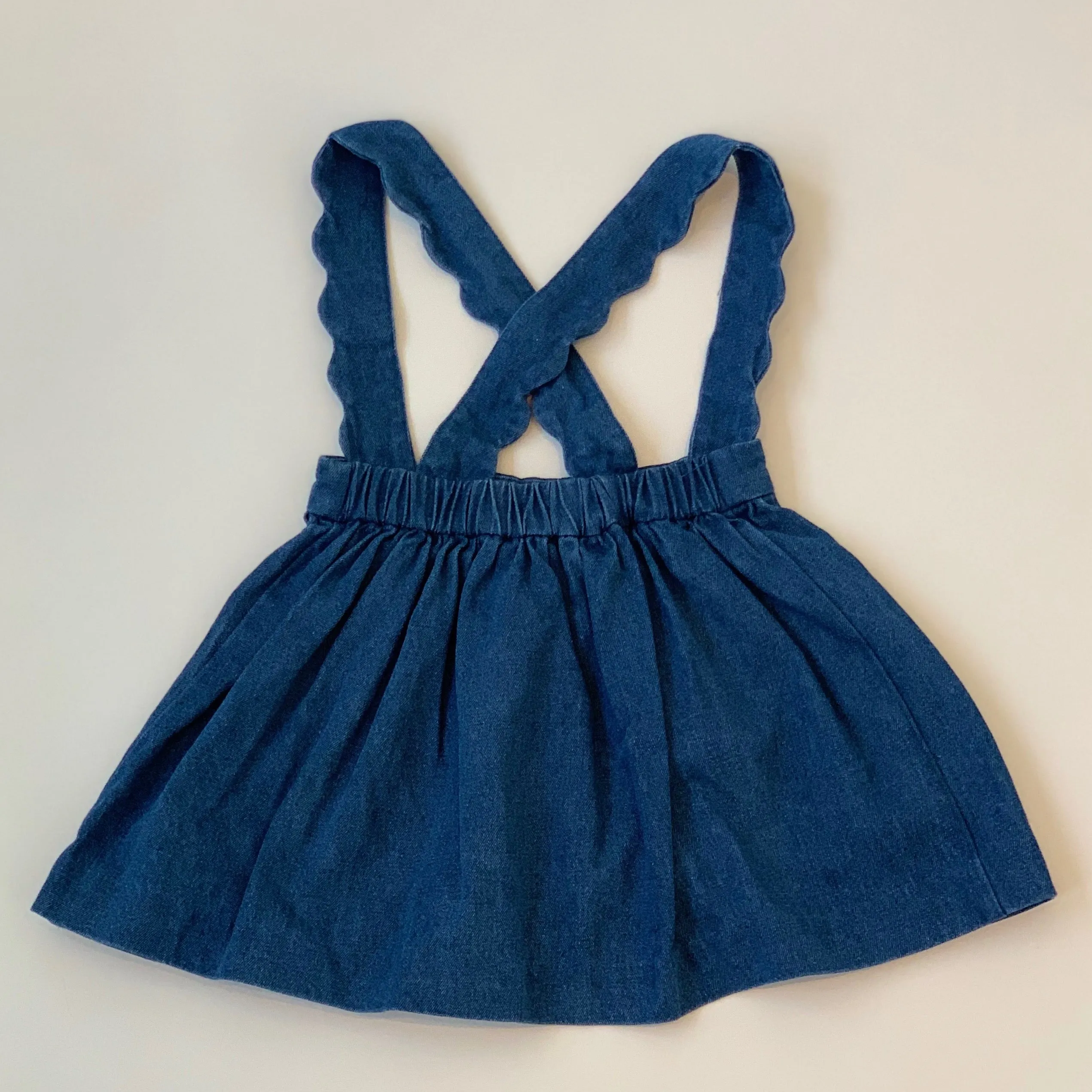 Jacadi Denim Skirt With Crossover Straps: 24 Months