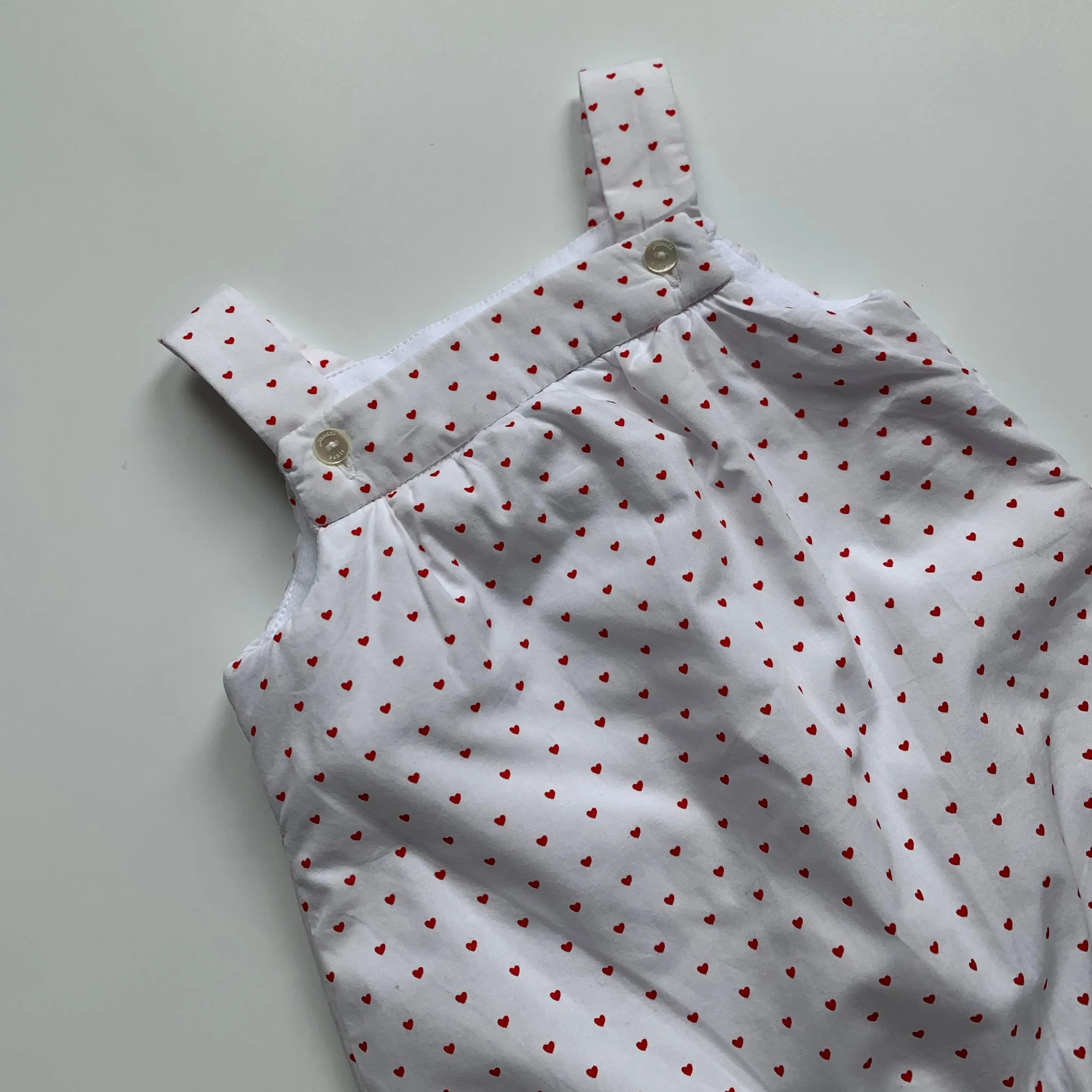 Jacadi Heart Print Romper: 6 Months