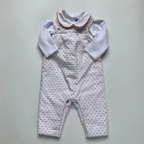 Jacadi Heart Print Romper: 6 Months