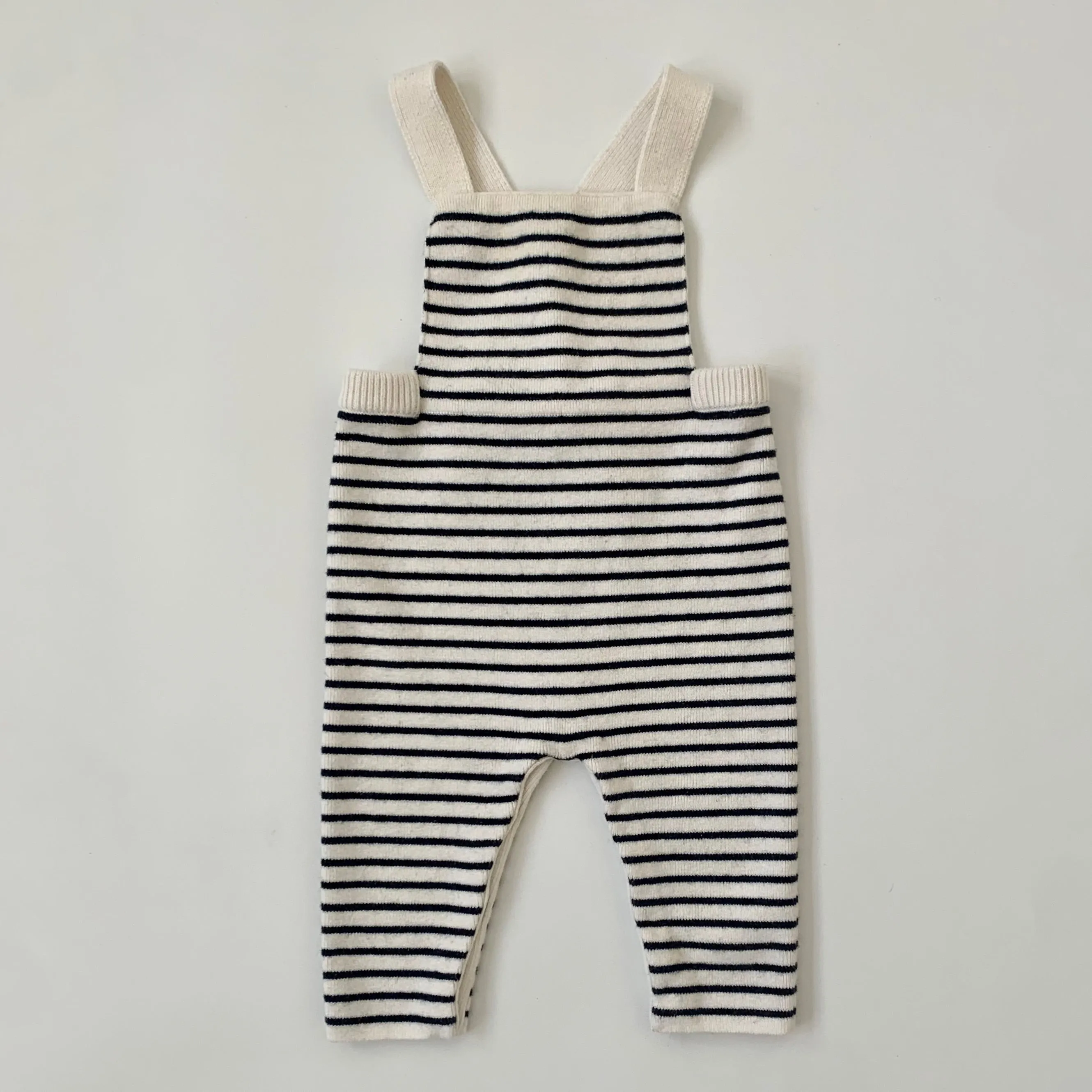 Jacadi Navy Stripe Wool Mix Romper: 6 Months