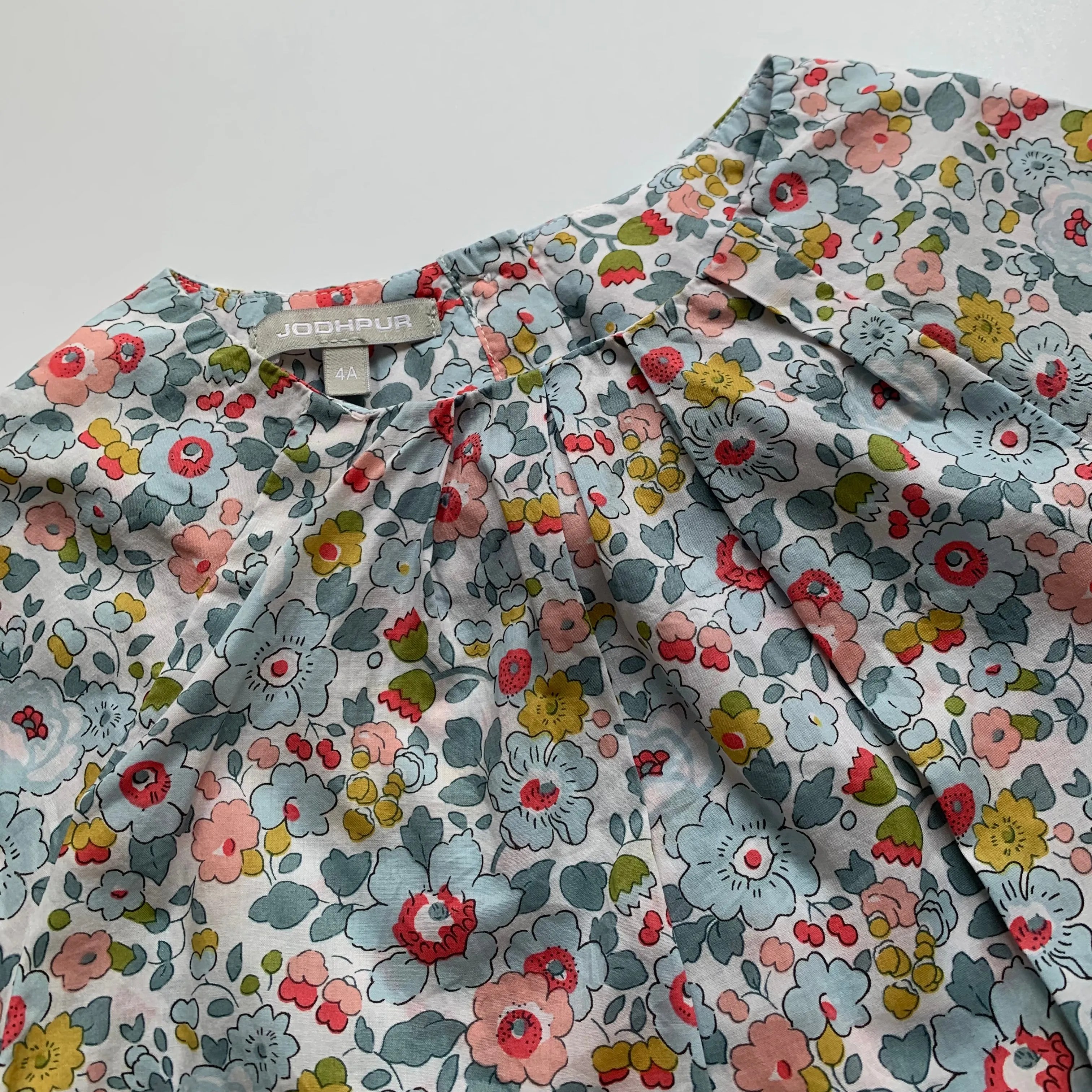 Jodhpur Blue Betsy Liberty Print Blouse: 4 Years