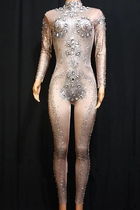 Jordyn Diamante Bodysuit (Rhinestones)