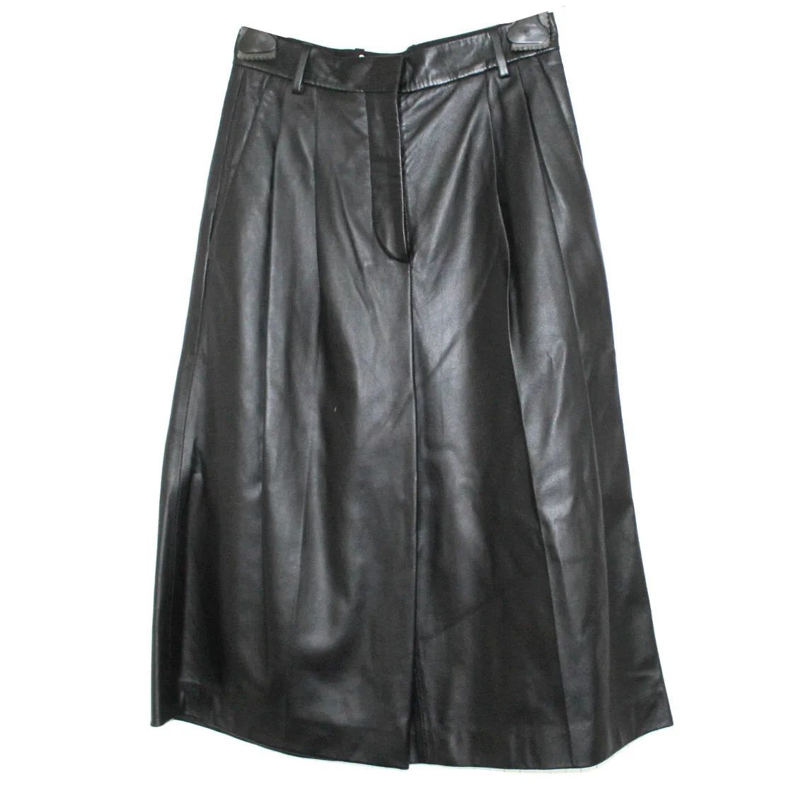 Joseph Brand New 895 Black Timo Nappa Leather Culottes XS