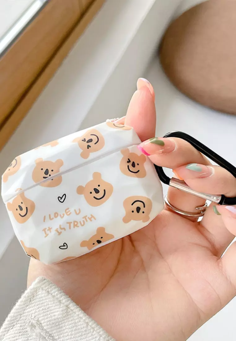 Kings Collection Cute Cartoon Bear Pattern AirPods Case (KCAC2229)