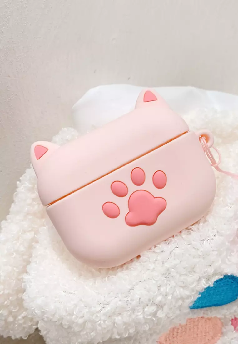 Kings Collection Pink Cat Paw AirPods Case KCAC2174