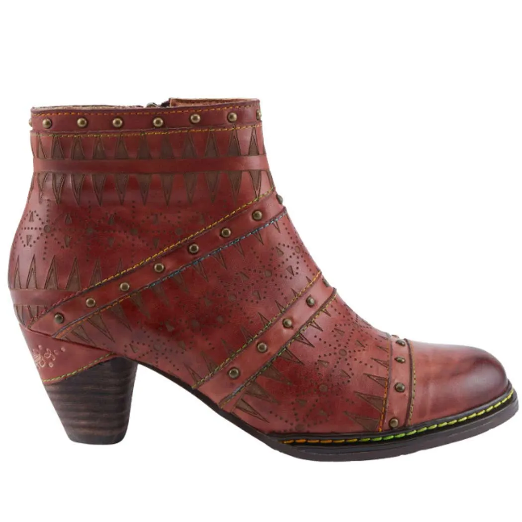 L'Artiste by Spring Step Niobe Heeled Bootie Rust Multi (Women's)