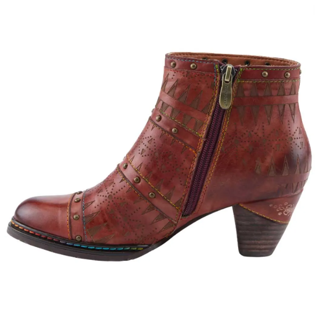 L'Artiste by Spring Step Niobe Heeled Bootie Rust Multi (Women's)