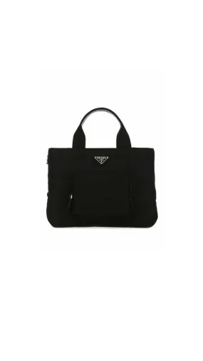 Logo-detailed Re-nylon Tote Bag - Black