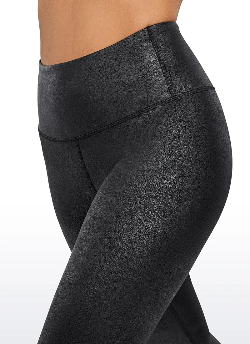 Matte Faux Leather Leggings 28''